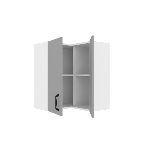 Modest Πάνω Ντουλάπι Γωνιακό Γκρι 60-60x32x72cm
