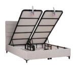 UTOPIA ΚΡΕΒΑΤΙ ΜΕ ΑΠΟΘΗΚ. ΧΩΡΟ ΚΑΙ ΣΤΡΩΜΑ WHITE SMOOTH 06-900 207x160x115