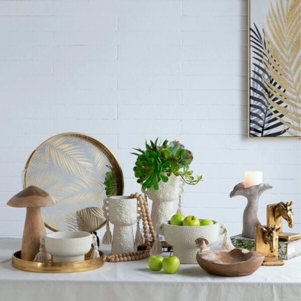 Artekko Woody Διακοσμητικό Μανιτάρι από Ξύλο Teak (22x22x30)cm