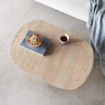 Artekko Taric Μπεζ Τραπέζι Σαλονιού από Μαγνήσιο (91.4x61x38.1)cm