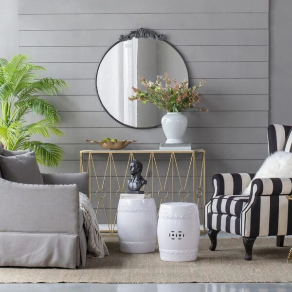 Artekko Dia Μαύρος Μεταλλικός Καθρέπτης Τοίχου (91.4x3.8x97.8)cm