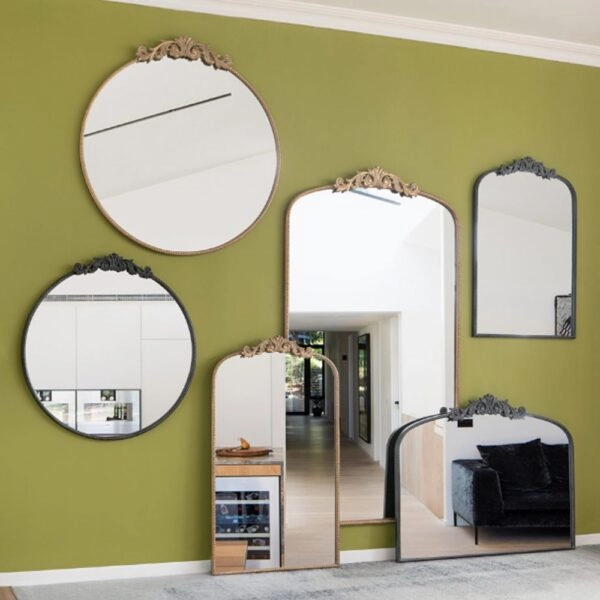 Artekko Dia Μαύρος Μεταλλικός Καθρέπτης Τοίχου (91.4x3.8x97.8)cm