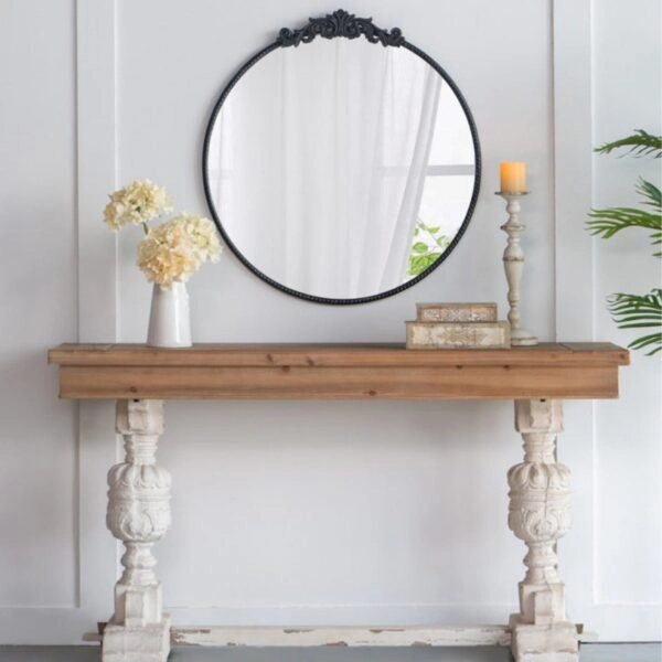 Artekko Dia Μαύρος Μεταλλικός Καθρέπτης Τοίχου (91.4x3.8x97.8)cm