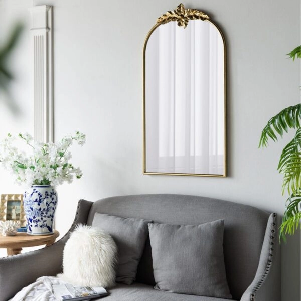 Artekko Dia Χρυσός Μεταλλικός Καθρέπτης Τοίχου (61x5x106.5)cm