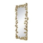 Artekko Leaf Χρυσός Μεταλλικός Καθρέπτης Τοίχου (79x154.5x7)cm