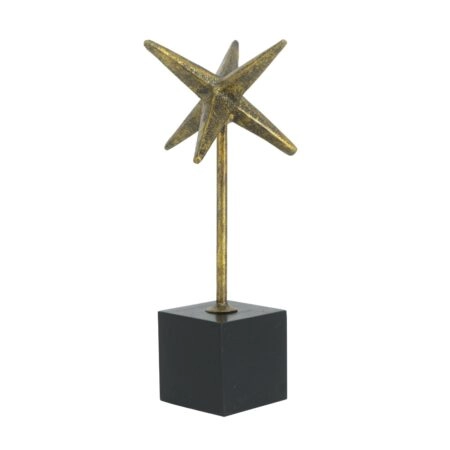 Artekko Trophy Χρυσό Μεταλλικό Επιτραπέζιο Διακοσμητικό σε Μαύρη Βάση (7x7x28.5)cm