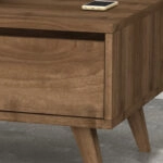 Τραπεζάκι σαλονιού Aster Megapap χρώμα καρυδί 120x56x40εκ.