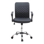 Καρέκλα γραφείου Avelon Megapap από τεχνόδερμα χρώμα μαύρο 60x56x94/103εκ.