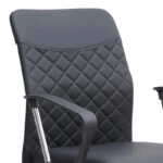 Καρέκλα γραφείου Avelon Megapap από τεχνόδερμα χρώμα μαύρο 60x56x94/103εκ.