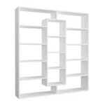 Βιβλιοθήκη μελαμίνης Ample  χρώμα λευκό 125x22x135,7εκ.