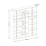 Βιβλιοθήκη μελαμίνης Ample  χρώμα λευκό 125x22x135,7εκ.
