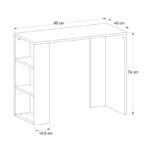 Γραφείο εργασίας Netenia  από μελαμίνη χρώμα λευκό 90x40x74εκ.