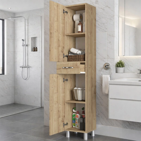 Ντουλάπι κουζίνας - μπάνιου Selina Megapap χρώμα sapphire oak 35x31x179εκ.