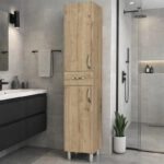 Ντουλάπι κουζίνας - μπάνιου Selina Megapap χρώμα sapphire oak 35x31x179εκ.