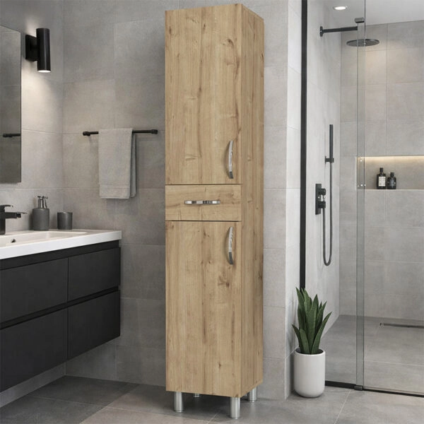 Ντουλάπι κουζίνας - μπάνιου Selina Megapap χρώμα sapphire oak 35x31x179εκ.