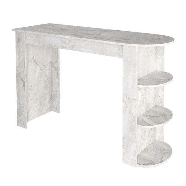 Τραπέζι μπαρ Vigne Megapap χρώμα λευκό εφέ μαρμάρου 150x51,6x101,8εκ.