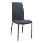 Σετ τραπεζαρία 5τμχ Rubes - Fina Megapap χρώμα λευκό - ανθρακί Ø100x78εκ.