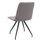 Σετ τραπεζαρία 5τμχ Rubes - Bianca Megapap χρώμα λευκό - ανοιχτό μπεζ Ø100x78εκ.