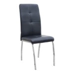 Σετ τραπεζαρία 5τμχ Darlen - Alma Megapap χρώμα sapphire oak - μαύρο 125x72x74εκ.