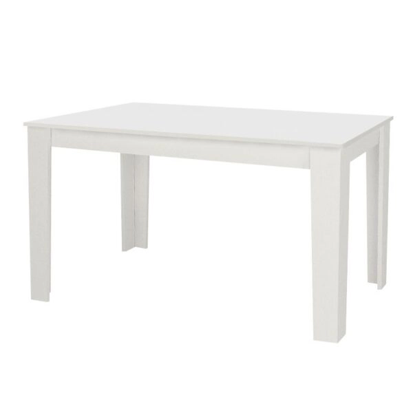 Σετ τραπεζαρία 5τμχ Darlen - Iris Megapap χρώμα λευκό - γκρι 125x72x74εκ.