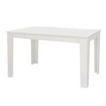 Σετ τραπεζαρία 5τμχ Darlen - Christy Megapap χρώμα λευκό - λαδί 125x72x74εκ.