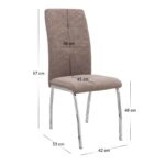 Σετ τραπεζαρία 5τμχ Darlen - Alma Megapap χρώμα καρυδί - μπεζ 125x72x74εκ.