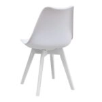 Σετ τραπεζαρία 5τμχ Darlen - Viva Megapap χρώμα sencron black - λευκό 125x72x74εκ.