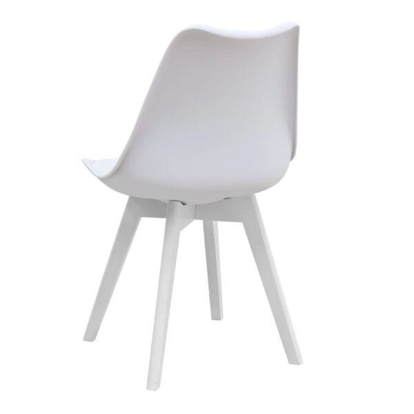 Σετ τραπεζαρία 5τμχ Darlen - Viva Megapap χρώμα sencron black - λευκό 125x72x74εκ.