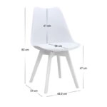 Σετ τραπεζαρία 5τμχ Darlen - Viva Megapap χρώμα sencron black - λευκό 125x72x74εκ.