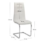 Σετ τραπεζαρία 5τμχ Darlen - Vela Megapap χρώμα sencron black - λευκό 125x72x74εκ.