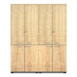 Ντουλάπα γραφείου επαγγελματική Venturo Megapap χρώμα ανθρακί - φυσικό οξιάς 160x40x200εκ.