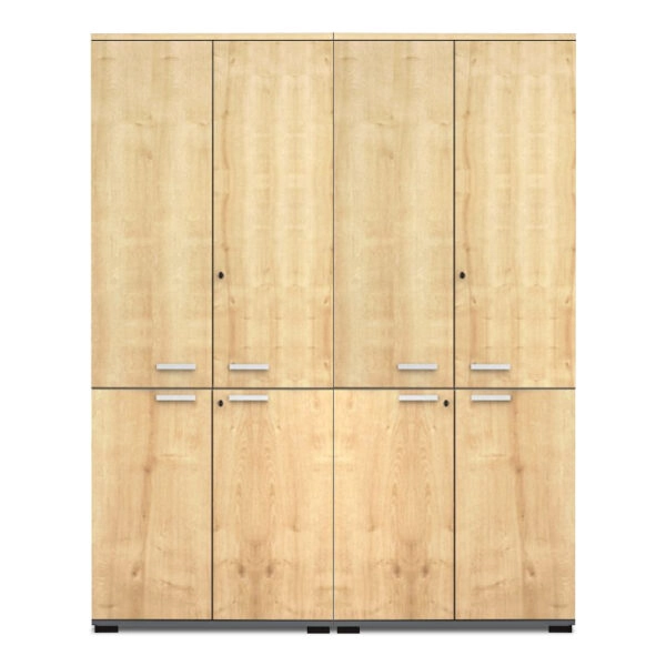 Ντουλάπα γραφείου επαγγελματική Venturo Megapap χρώμα ανθρακί - φυσικό οξιάς 160x40x200εκ.