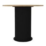 Σετ τραπεζαρία 5τμχ Bohema - Viva Megapap χρώμα μαύρο/sepet oak - cappuccino Ø90x77,7εκ.