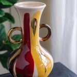 Artekko Ekko Πολύχρωμο Κεραμικό Διακοσμητικό Βάζο (16.3x16.3x35)cm