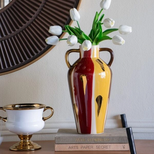 Artekko Ekko Διακοσμητικό Βάζο Κεραμικό Πολύχρωμο (18.7x16.3x31.5)cm