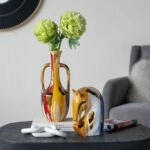 Artekko Ekko Διακοσμητικό Βάζο Κεραμικό Πολύχρωμο (17.3x17.3x43)cm