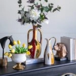 Artekko Ekko Διακοσμητικό Βάζο Κεραμικό Πολύχρωμο (17.3x17.3x43)cm