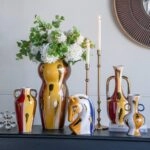 Artekko Ekko Διακοσμητικό Βάζο Κεραμικό Πολύχρωμο (17.3x17.3x43)cm