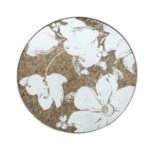 Artekko Galio Τραπέζι με Καθρέπτη MDF Γυαλί Χρυσό (120x120x80)cm