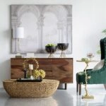 Branch Τραπέζι Βοηθητικό Μέταλλο Ασημί Χρυσό (43x43x71)cm