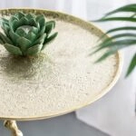 Branch Τραπέζι Βοηθητικό Μέταλλο Ασημί Χρυσό (43x43x71)cm