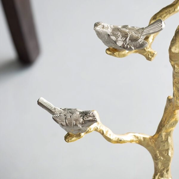 Branch Τραπέζι Βοηθητικό Μέταλλο Ασημί Χρυσό (43x43x71)cm