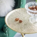 Branch Τραπέζι Βοηθητικό Μέταλλο Ασημί Χρυσό (43x43x71)cm