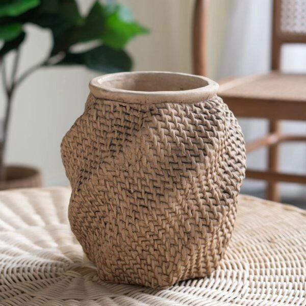 Artekko Cement Καφέ Τσιμεντένιο Κασπώ (21x21x22)cm