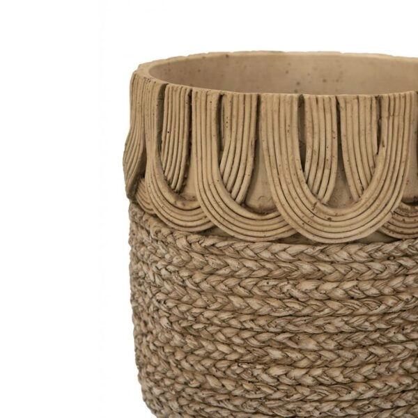 Artekko Cement Καφέ Τσιμεντένια Κασπώ (20x20x20)cm 2pcs