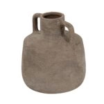Artekko Candia Γκρι Βάζο από Τερακότα (15.5x15.5x17.5)cm
