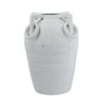 Artekko Candia Λευκό Κεραμικό Βάζο (28x28x39.5)cm