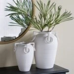 Artekko Candia Λευκό Κεραμικό Βάζο (28x28x39.5)cm