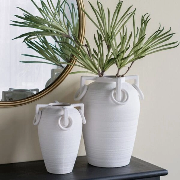 Artekko Candia Λευκό Κεραμικό Βάζο (28x28x39.5)cm