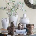 Artekko Candia Λευκό Κεραμικό Βάζο (28x28x39.5)cm